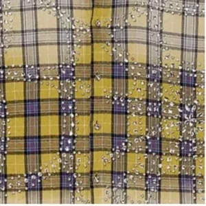 Vale plaid-pattern shirt in yellow 1