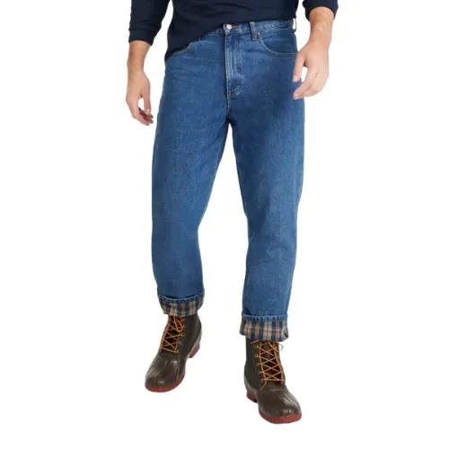Vale Flannel Men's Classic Fit Flannel-Lined Jeans Vale Flannel Men's Classic Fit Flannel-Lined Jeans