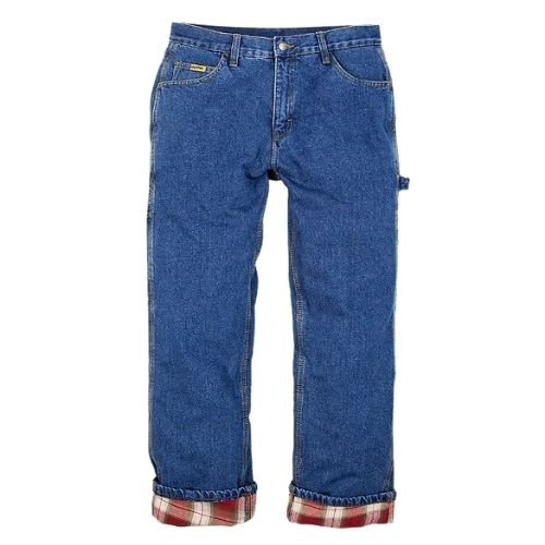 Flannel Lined Jean Flannel Lined Jean with dungaree-style pockets