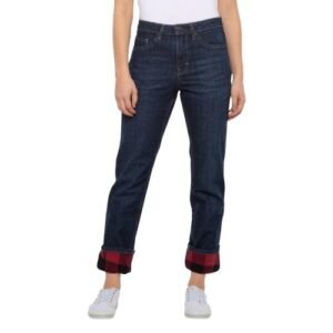 Women's Flannel Lined Jeans with lightweight winter lining