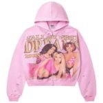 Pink Vale Forever hoodie with a front zipper, hood, and Dreams graphic printed across the front.