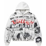 Vale Mural Pullover Hoodie with vintage-inspired graphic prints