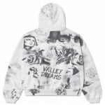 Vale Mural Pullover Hoodie with vintage-inspired graphic prints Back