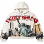 Vale NYC hoodie white with New York City graphics