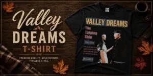 Valley Dreams T Shirt black graphic tee banner